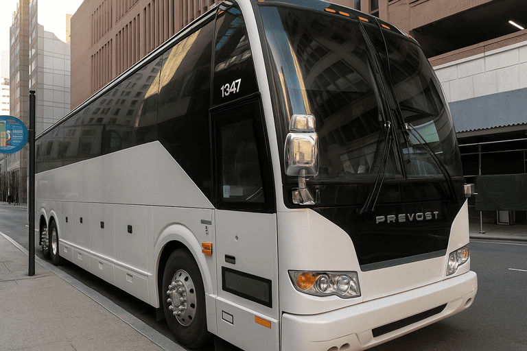 a Charter Bus Rental Palo Alto coach bus