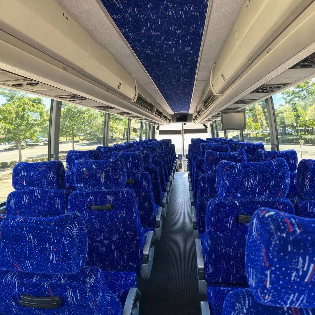 56 passenger charter bus interior